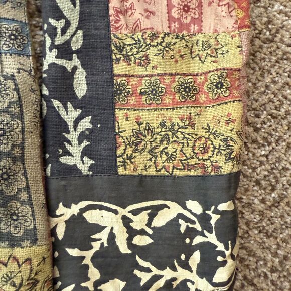 Coldwater Creek Sze Large Jacket Silk Beaded Patchwork Button Down Boho Artsy - Picture 6 of 9